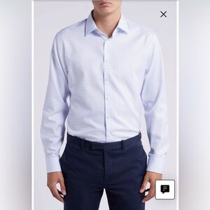 Nordstrom trim fit grid button down shirt XL
